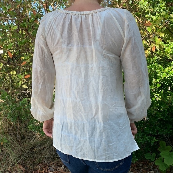 TASHIA London Boho tassels beaded coral Top Size‎ Small Summer cream vacation - Picture 7 of 13